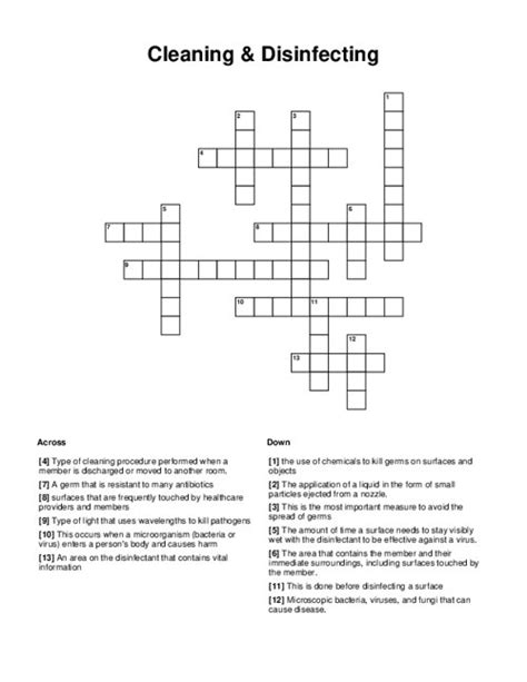 disinfecting crossword|disinfecting crossword clue.